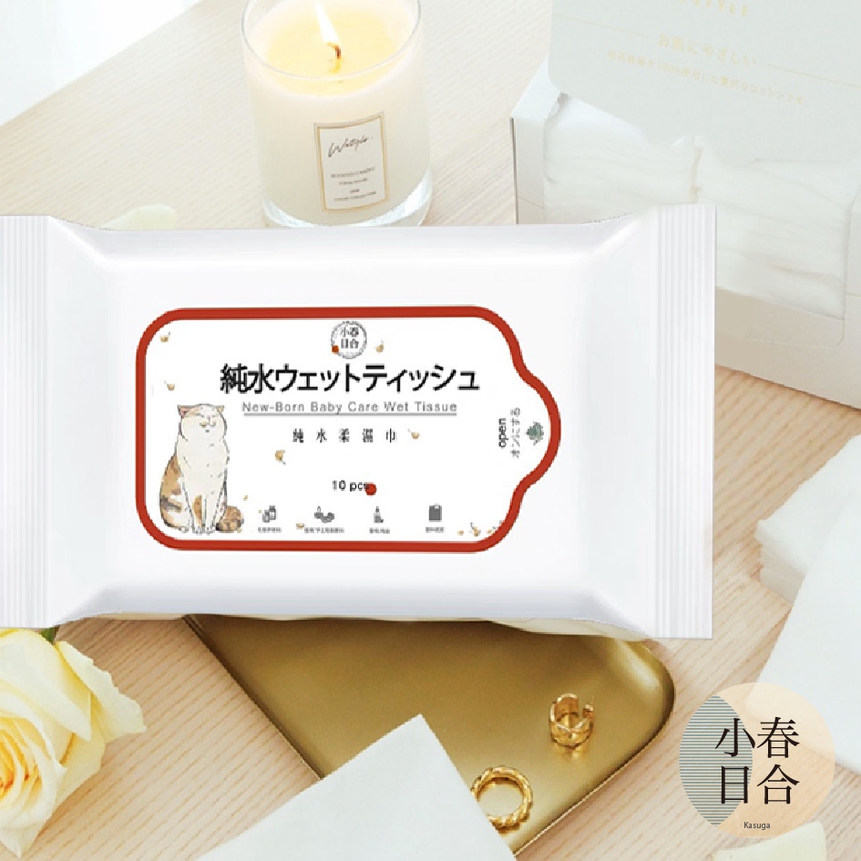 柔膚濕紙巾。五抽。十抽。水潤。隨身。濕紙巾。福貓。【小春日合x材料坊】:圖片 2