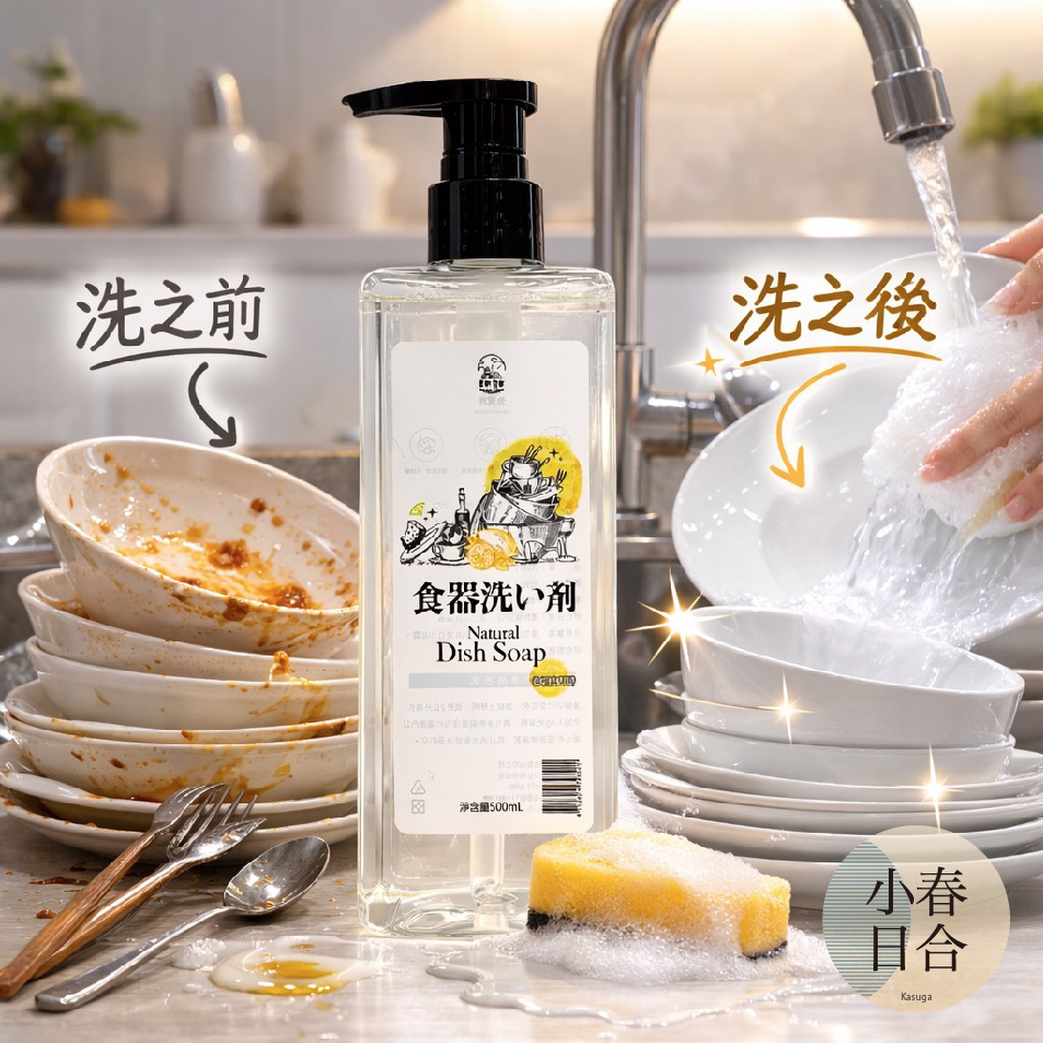 豪斯克寧洗潔精/洗潔精補充瓶。檸檬蘇打。MIT。好沖洗不殘留。:圖片 4
